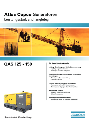 Dizelski generatori Atlas Copco QAS 125 VDS