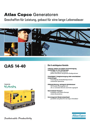 Dizelski generatori Atlas Copco QAS 40 KDS FW