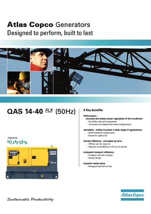 Dizelski generatori Atlas Copco QAS 14 KDS FW