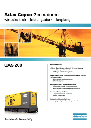 Dizelski generatori Atlas Copco QAS 200 VDS