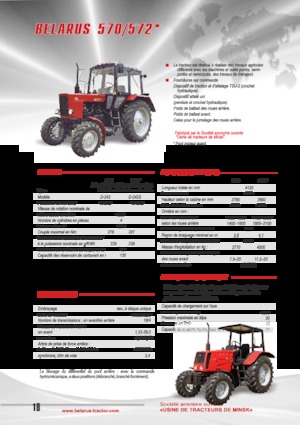 2WD traktori Belarus 570