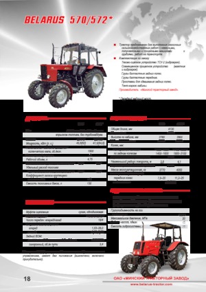 2WD traktori Belarus 570