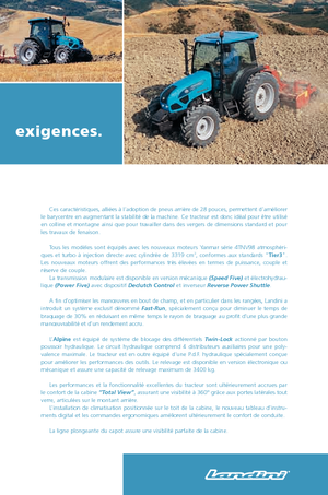 4WD traktori Landini Alpine 70 GT