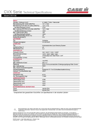 4WD traktori Case IH CVX 1190 Profi