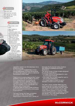 4WD traktori McCormick F 120 XL