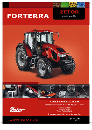 4WD traktori Zetor Forterra 135