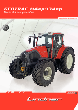 4WD traktori Lindner Geotrac 134 ep