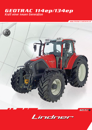4WD traktori Lindner Geotrac 134 ep