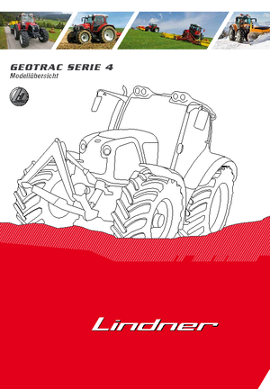 4WD traktori Lindner Geotrac 84