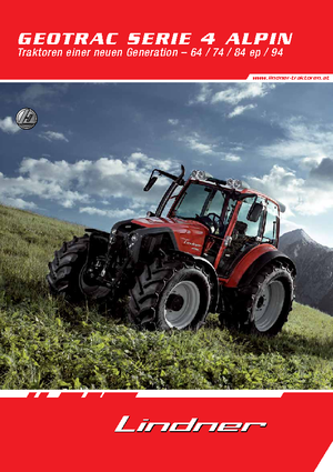 4WD traktori Lindner Geotrac 84 ep