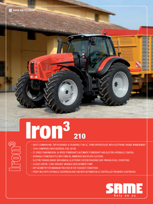 4WD traktori SAME Iron³ 210 DCR