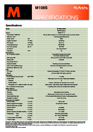 4WD traktori Kubota M 108 S