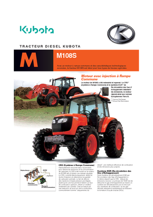 4WD traktori Kubota M 108 S