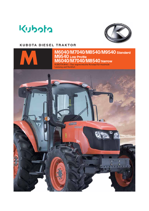 4WD traktori Kubota M 8540