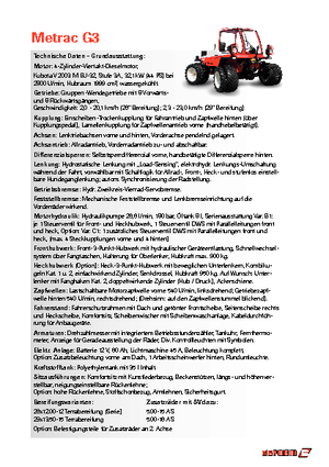 4WD traktori Reform Werke Metrac G 3