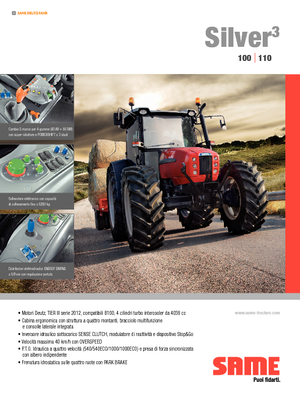 4WD traktori SAME Silver³ 100 DT