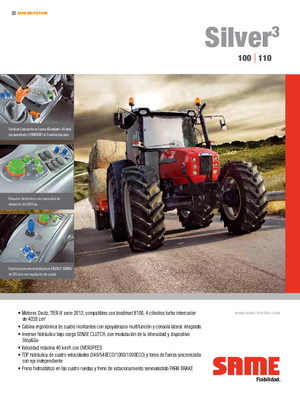4WD traktori SAME Silver³ 100 DT