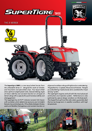4WD traktori Carraro Supertigre 5800