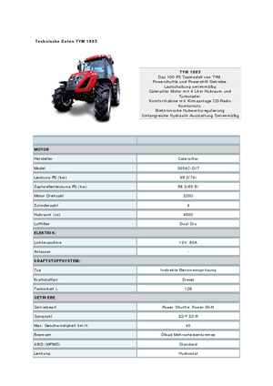 4WD traktori TYM T1003