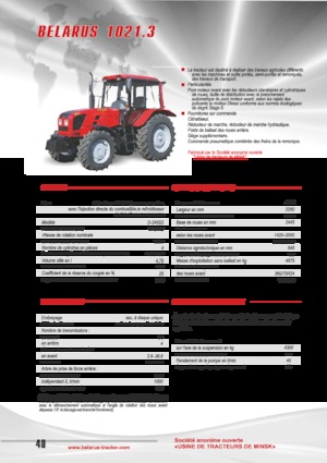 4WD traktori Belarus 1021.3