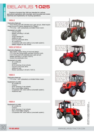 4WD traktori Belarus 1025.3