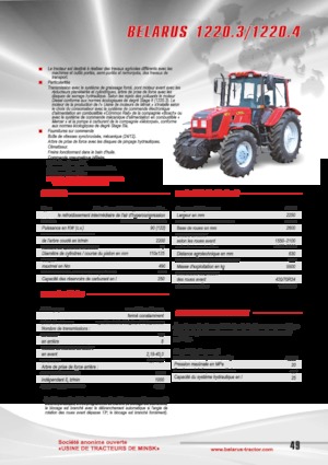 4WD traktori Belarus 1220.3