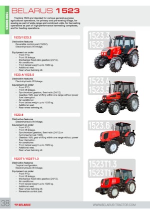 4WD traktori Belarus 1523.4