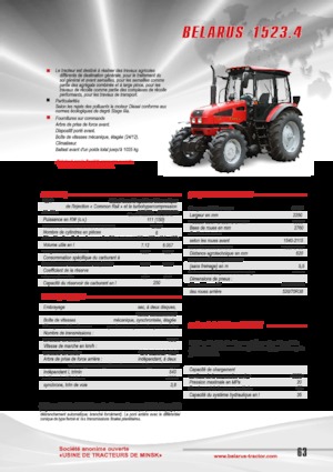 4WD traktori Belarus 1523.4