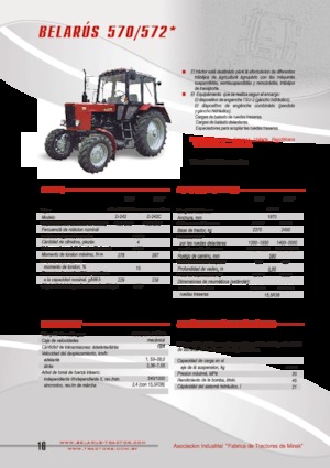 4WD traktori Belarus 572