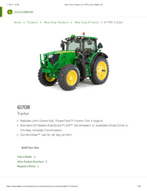 4WD traktori John Deere 6170 R