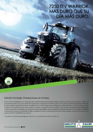 4WD traktori DEUTZ-FAHR 7250 TTV Warrior