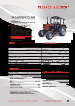 4WD traktori Belarus 820 F