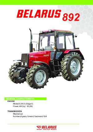 4WD traktori Belarus 892.2