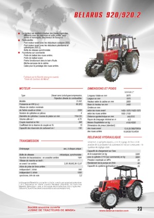 4WD traktori Belarus 920.2 F