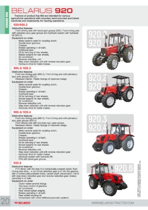 4WD traktori Belarus 920.4