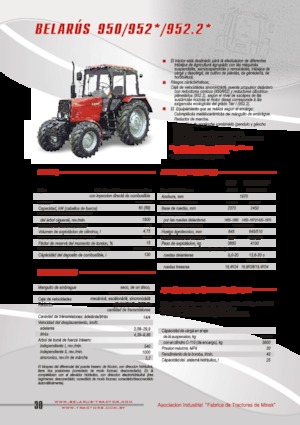 4WD traktori Belarus 952.2