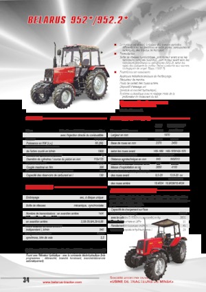 4WD traktori Belarus 952.2