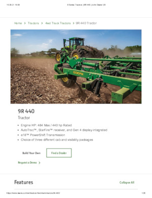 4WD traktori John Deere 9R 440