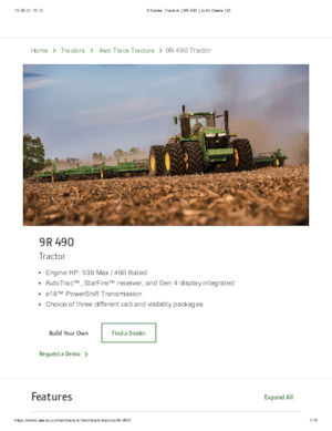4WD traktori John Deere 9R 490
