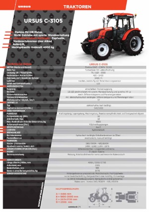4WD traktori Ursus C-3105