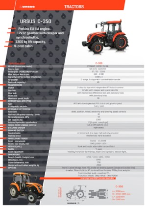 4WD traktori Ursus C-380