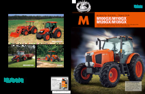 4WD traktori Kubota M126GX 