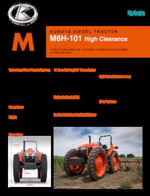 4WD traktori Kubota M6H-101