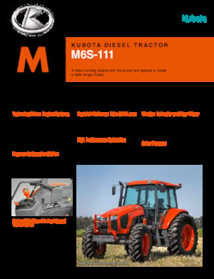 4WD traktori Kubota M6S-111