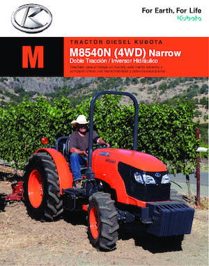 4WD traktori Kubota M8540N