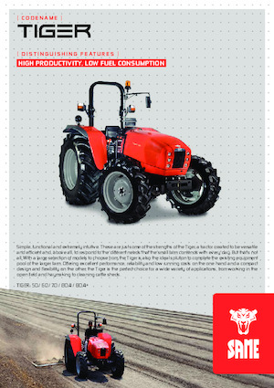 4WD traktori SAME Tiger 80.4+
