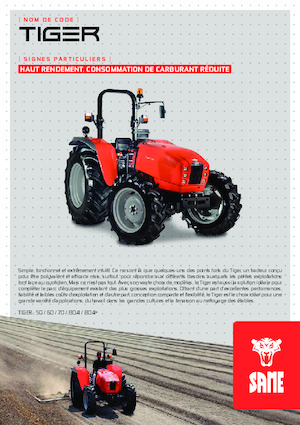 4WD traktori SAME Tiger 80.4+