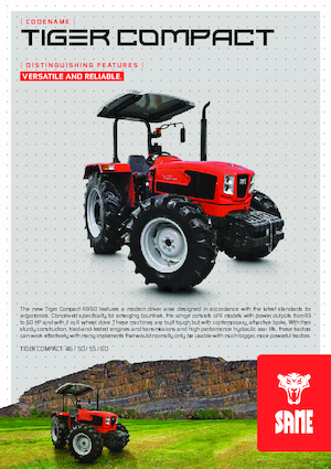 4WD traktori SAME Tiger Compact 60