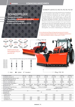 Podesivi snježni plugovi Ursus PDZ 22