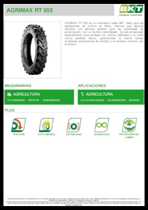 Poljoprivredne gume BKT AGRIMAX RT 955 270/95 R 36